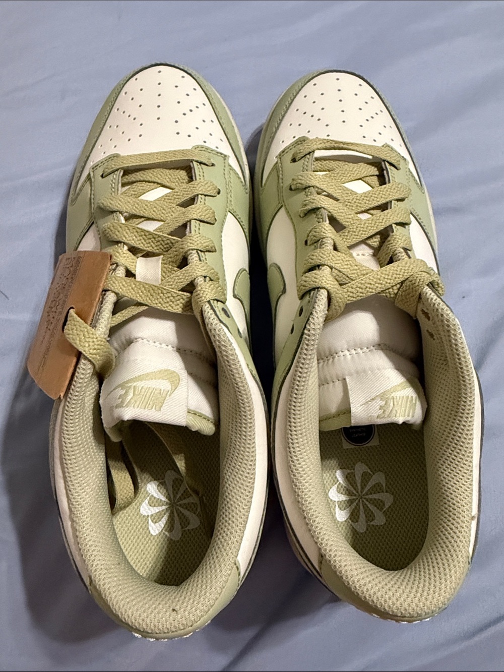 Nike Dunk Low Sneakers in Olive and White